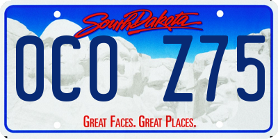 SD license plate 0COZ75