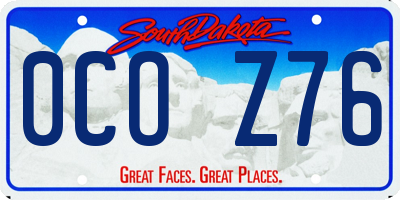 SD license plate 0COZ76
