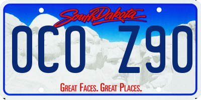SD license plate 0COZ90