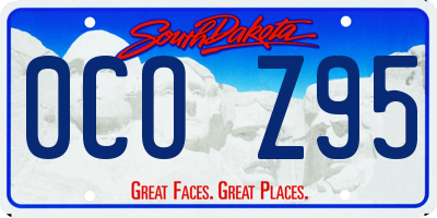SD license plate 0COZ95