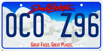 SD license plate 0COZ96