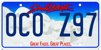 SD license plate 0COZ97