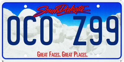 SD license plate 0COZ99