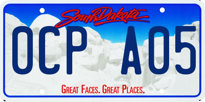 SD license plate 0CPA05