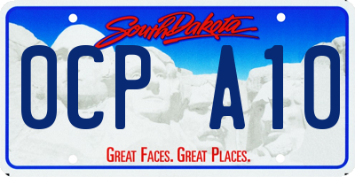 SD license plate 0CPA10
