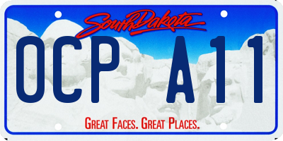 SD license plate 0CPA11