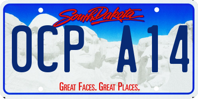 SD license plate 0CPA14