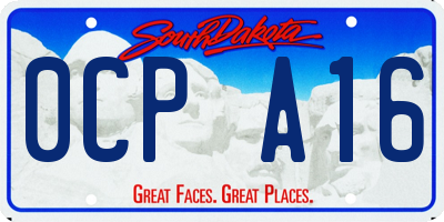 SD license plate 0CPA16