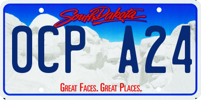 SD license plate 0CPA24
