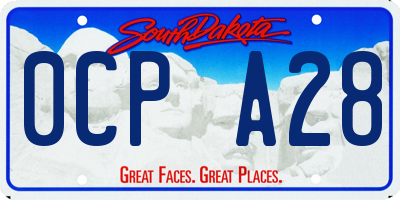 SD license plate 0CPA28