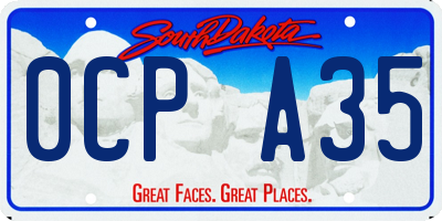 SD license plate 0CPA35