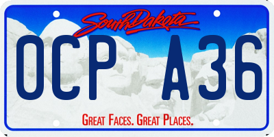 SD license plate 0CPA36