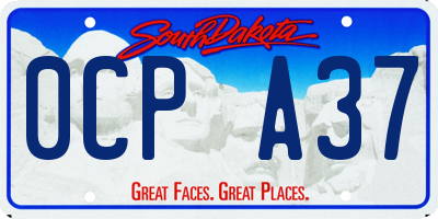 SD license plate 0CPA37