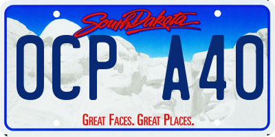 SD license plate 0CPA40