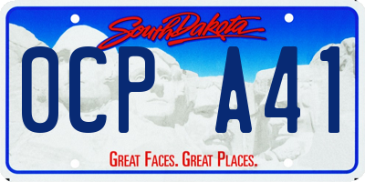SD license plate 0CPA41