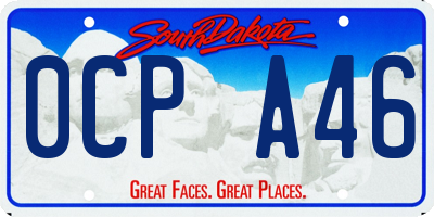 SD license plate 0CPA46