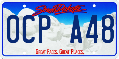 SD license plate 0CPA48