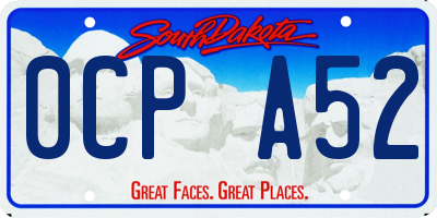 SD license plate 0CPA52