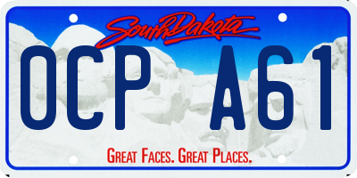 SD license plate 0CPA61