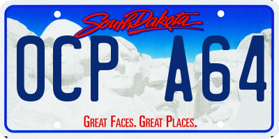 SD license plate 0CPA64