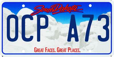 SD license plate 0CPA73