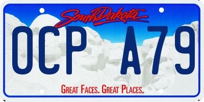 SD license plate 0CPA79