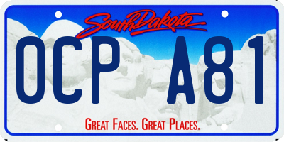 SD license plate 0CPA81