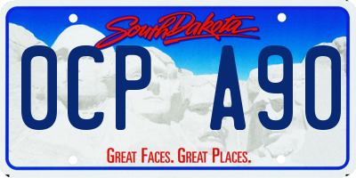 SD license plate 0CPA90