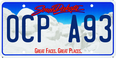 SD license plate 0CPA93