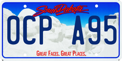 SD license plate 0CPA95