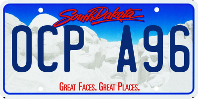 SD license plate 0CPA96