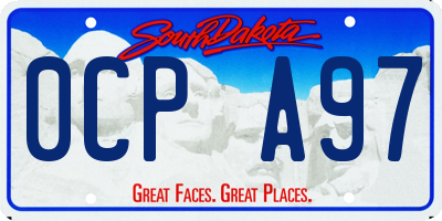 SD license plate 0CPA97