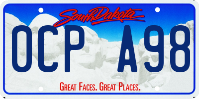 SD license plate 0CPA98