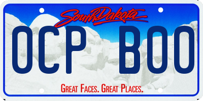SD license plate 0CPB00