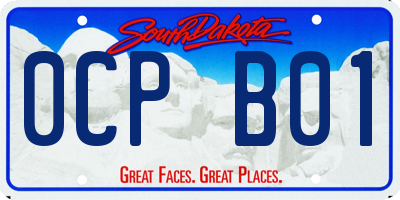 SD license plate 0CPB01