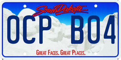 SD license plate 0CPB04