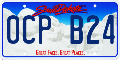 SD license plate 0CPB24