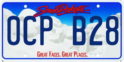 SD license plate 0CPB28
