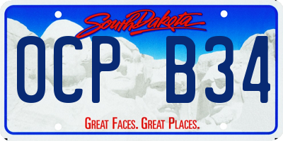SD license plate 0CPB34