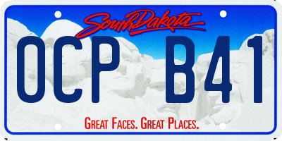 SD license plate 0CPB41
