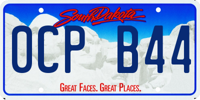 SD license plate 0CPB44