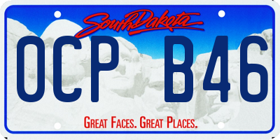 SD license plate 0CPB46