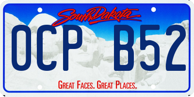 SD license plate 0CPB52