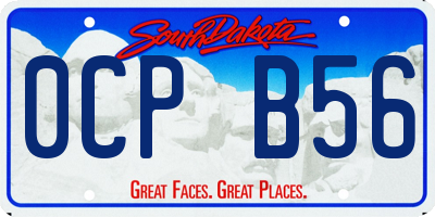 SD license plate 0CPB56