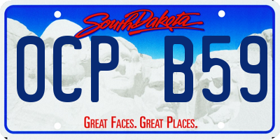 SD license plate 0CPB59