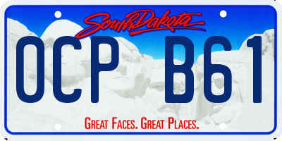 SD license plate 0CPB61
