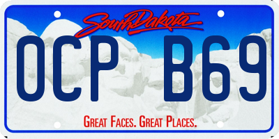 SD license plate 0CPB69