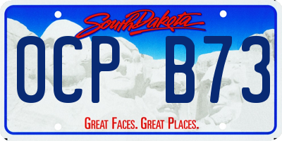 SD license plate 0CPB73