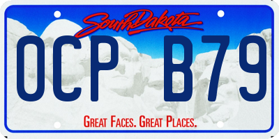 SD license plate 0CPB79