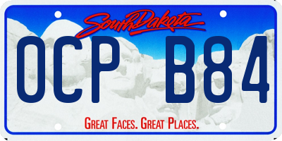 SD license plate 0CPB84